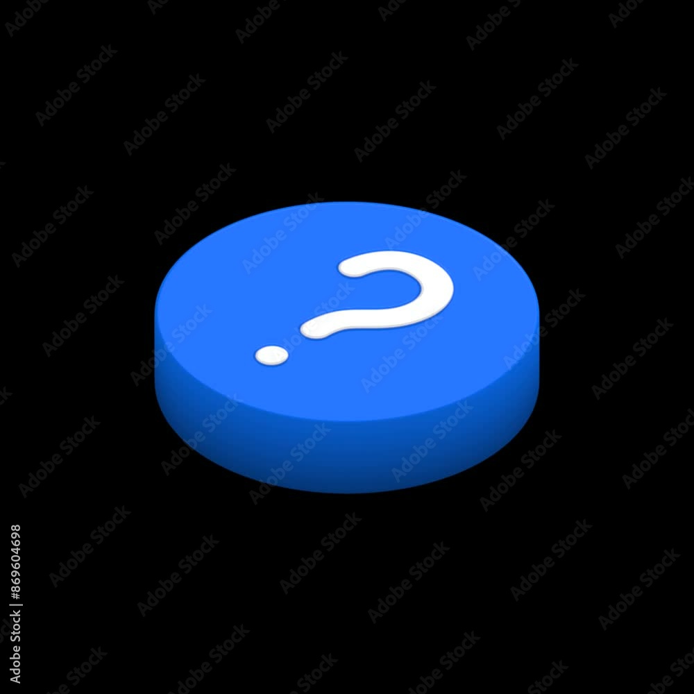Question Mark On Circular Check Mark Isometric Icon On Alpha. Question Mark On Circular Check Mark Isometric Icon On Alpha.