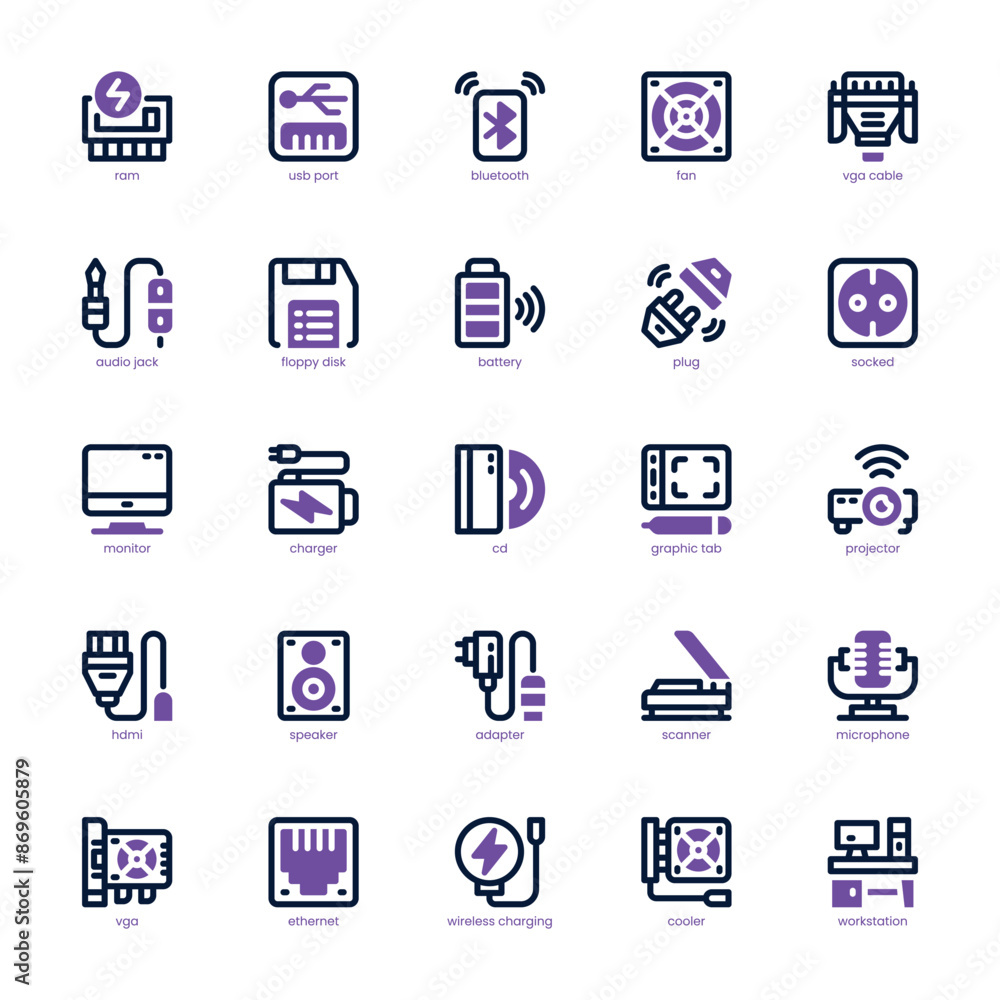 Computer And Hardware icon pack for your website, mobile, presentation, and logo design. Computer And Hardware icon dual tone design. Vector graphics illustration and editable stroke. Computer And Hardware icon pack for your website, mobile, presentation, and logo design. Computer And Hardware icon dual tone design. Vector graphics illustration and editable stroke.
