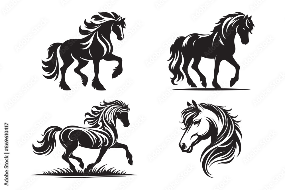 Horse silhouette vector illustration Horse silhouette vector illustration