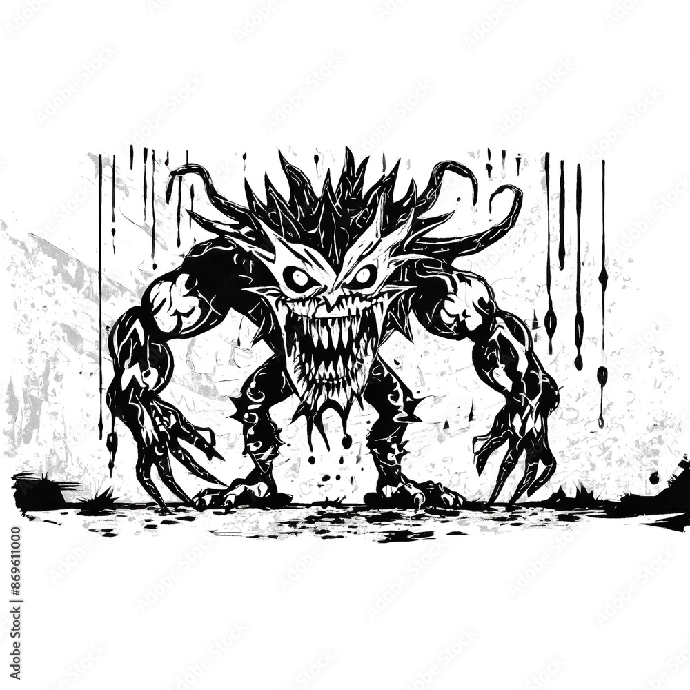Fototapeta premium graffiti style monster