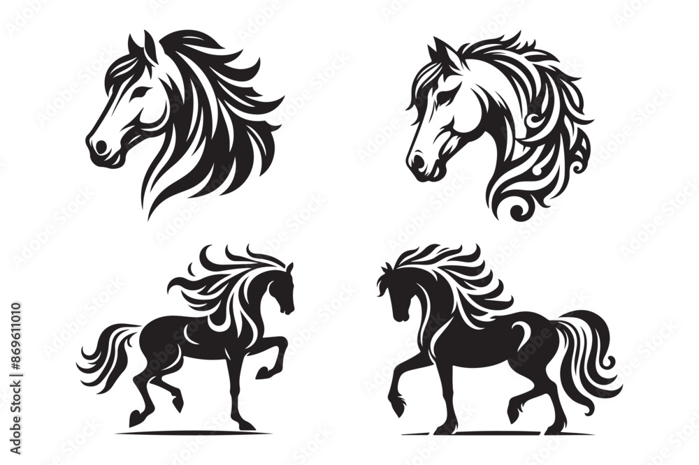 Horse silhouette vector illustration Horse silhouette vector illustration