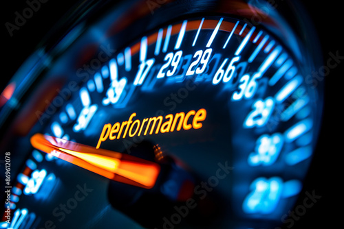 speedometer on black