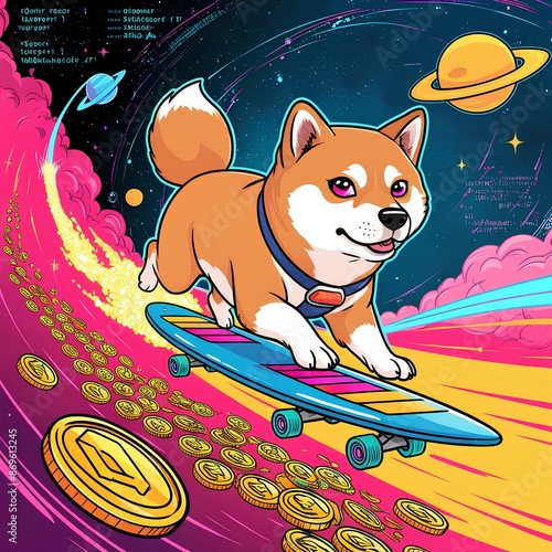 dogecoin to the moon photo