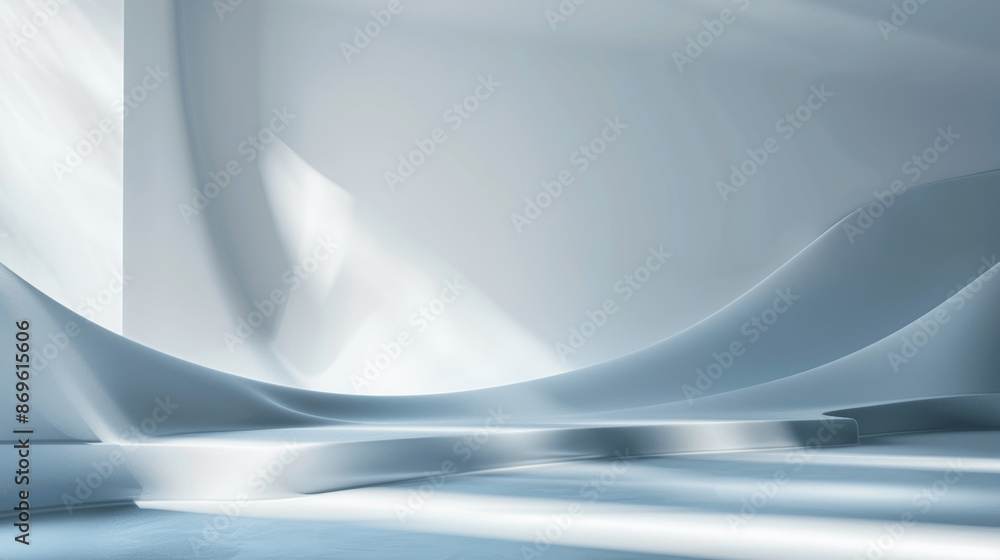 Light Blue Minimalist Background with Gradient and Shadows for Product Display Light Blue Minimalist Background with Gradient and Shadows for Product Display