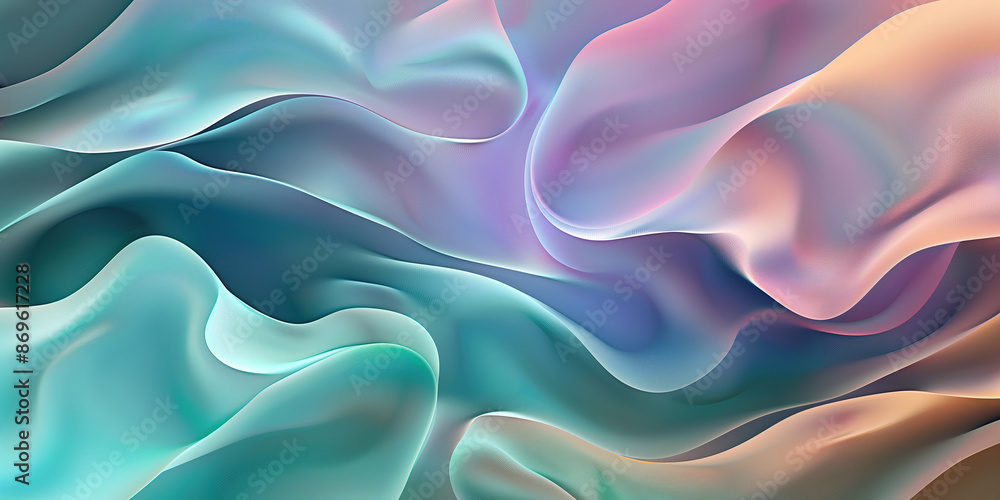 Obraz premium Gradient Background with Flowing Abstract Waves