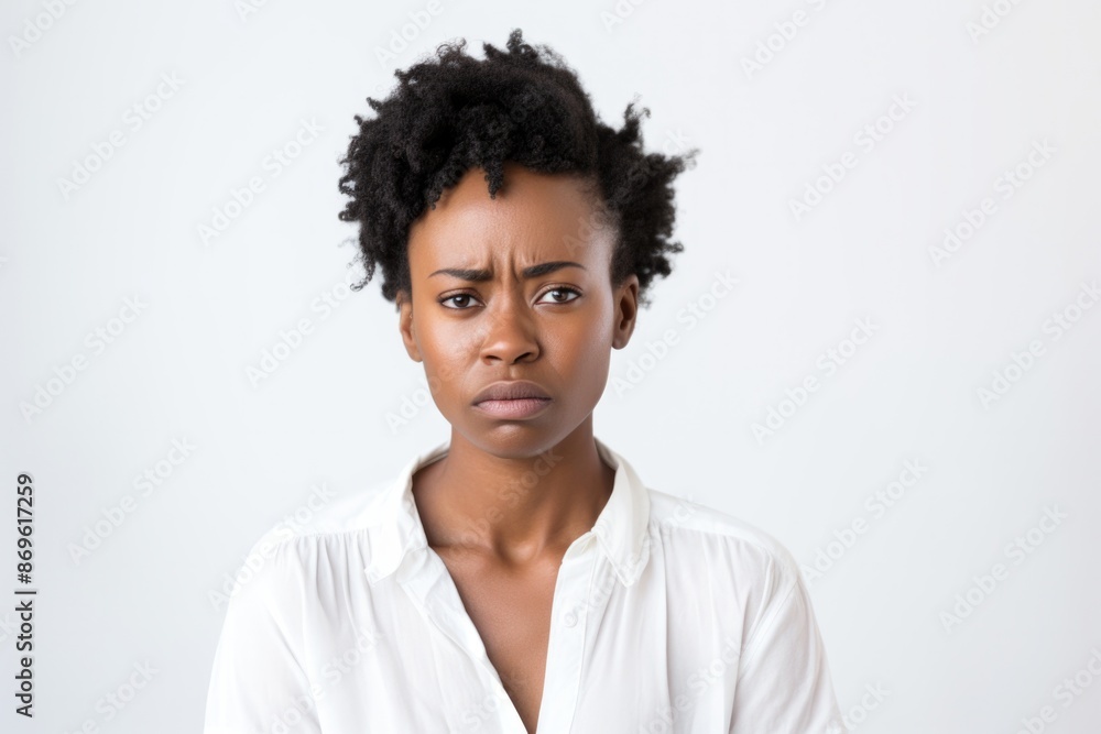 Fototapeta premium worried or sad person portrait
