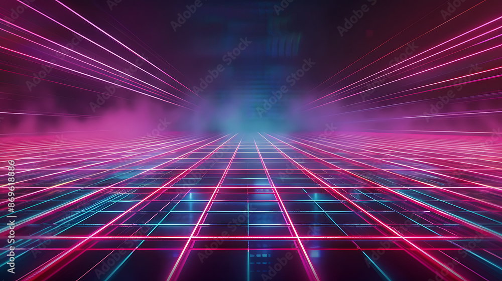 Dynamic Neon Grid Futuristic Background Dynamic Neon Grid Futuristic Background