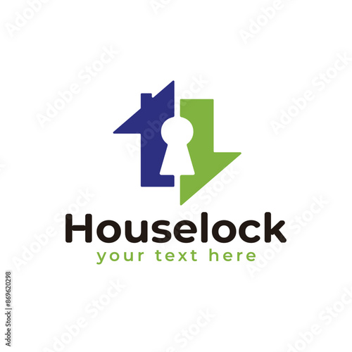 Free Download a logo with the concept of combining a house and a keyhole. - GFXLoad