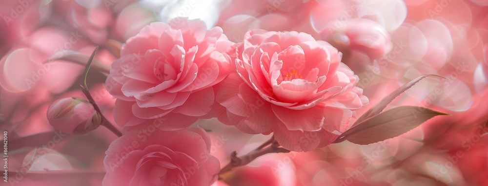 Beautiful pink roses with a soft, dreamy bokeh background. Perfect for romantic, wedding, love, and nature themes. Beautiful pink roses with a soft, dreamy bokeh background. Perfect for romantic, wedding, love, and nature themes.