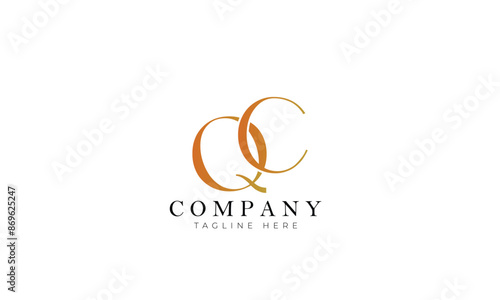 QC logo, Branding logo, Letter logo, Clothing logo