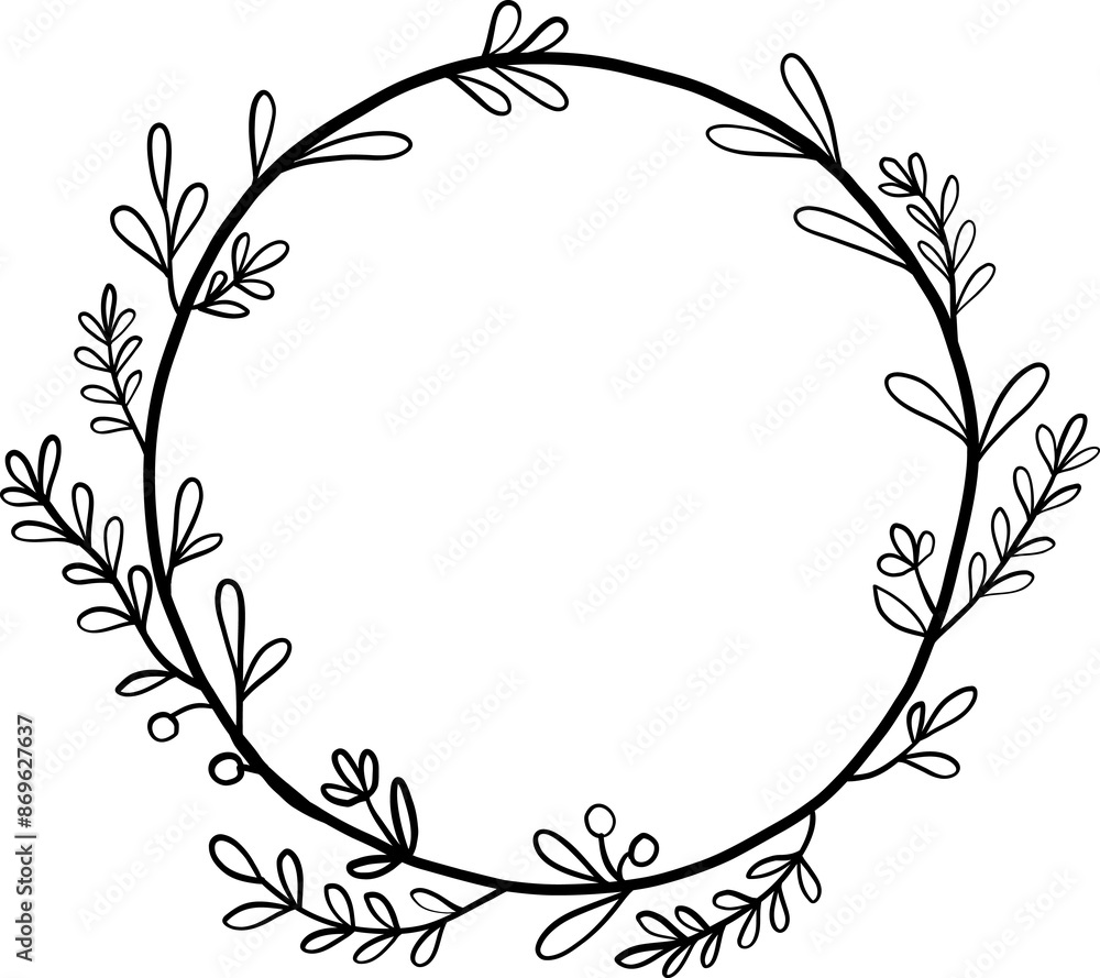 Wreath of floral and flower illustration. Wreath of floral and flower illustration.