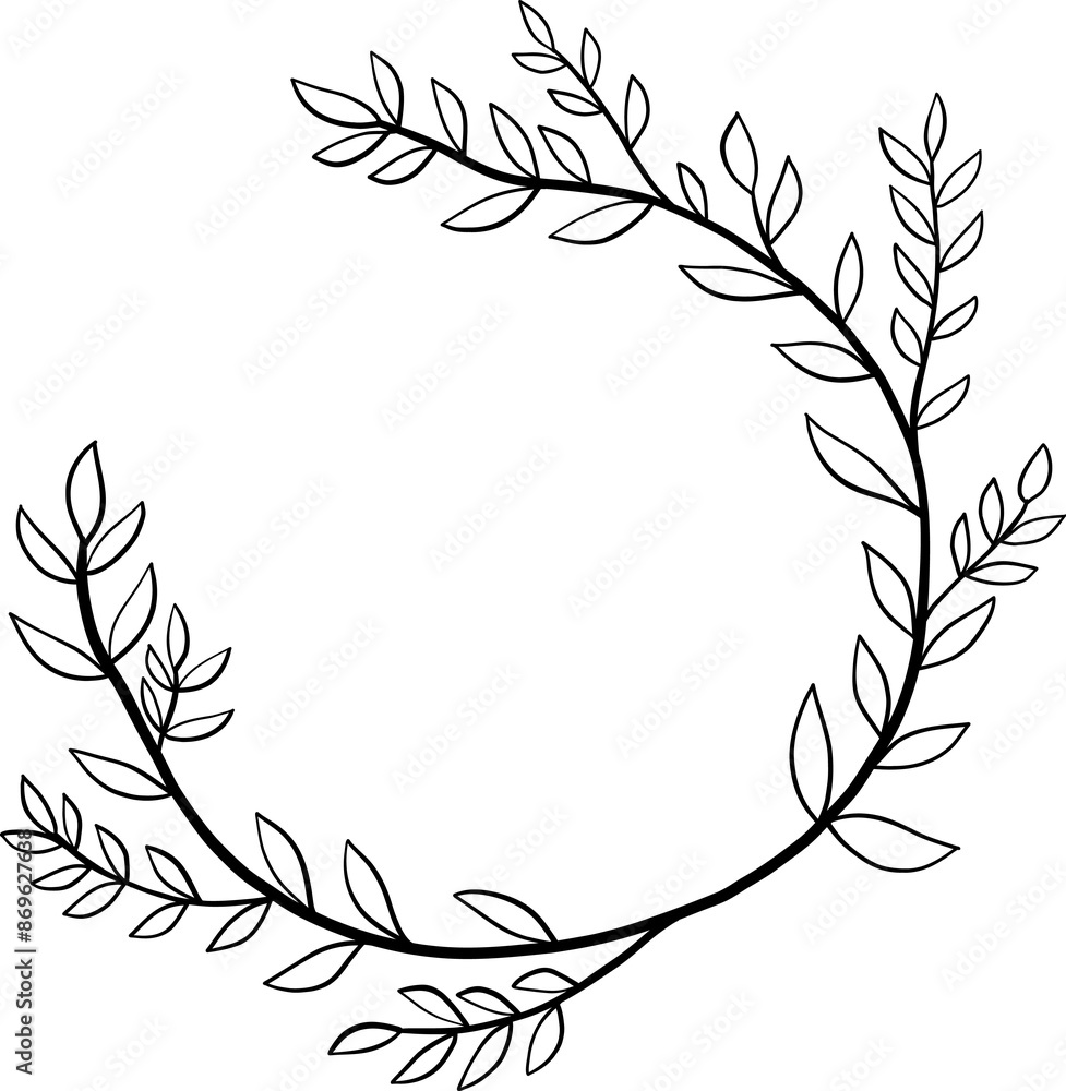 Wreath of floral and flower illustration. Wreath of floral and flower illustration.