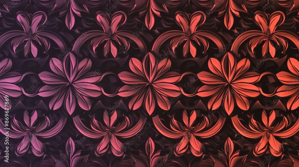 Floral Patterns seamless, geometric design with a subtle gradient in the background Floral Patterns seamless, geometric design with a subtle gradient in the background