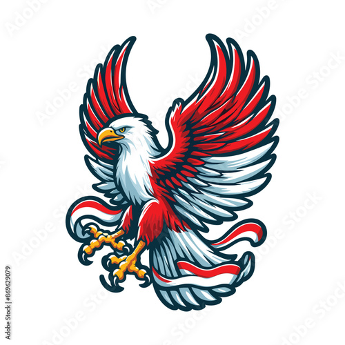 indonesia independence day doodle line drawing vector illustration