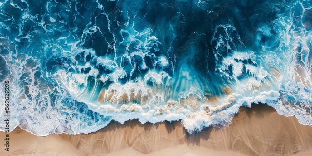 Swirling Blue Ocean Textures from Above Swirling Blue Ocean Textures from Above