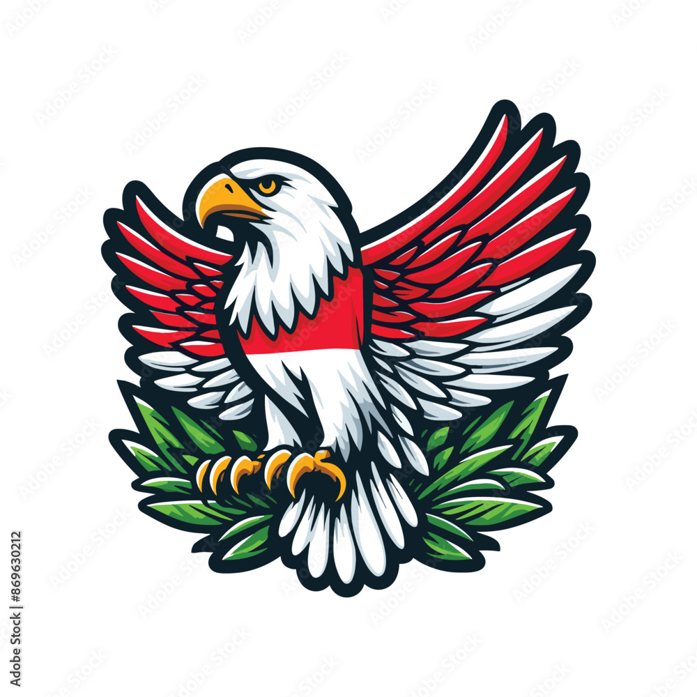 Obraz premium indonesia independence day doodle line drawing vector illustration