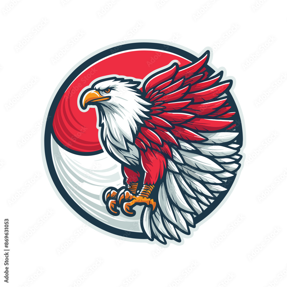 Obraz premium indonesia independence day doodle line drawing vector illustration