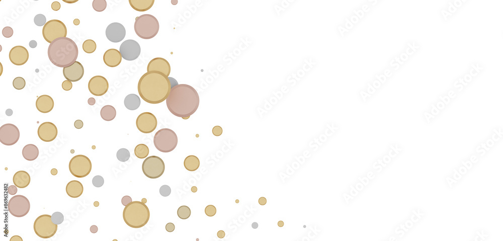 Gilded Festivity: Brilliant 3D Illustration Showcasing a Shower of gold Confetti Gilded Festivity: Brilliant 3D Illustration Showcasing a Shower of gold Confetti