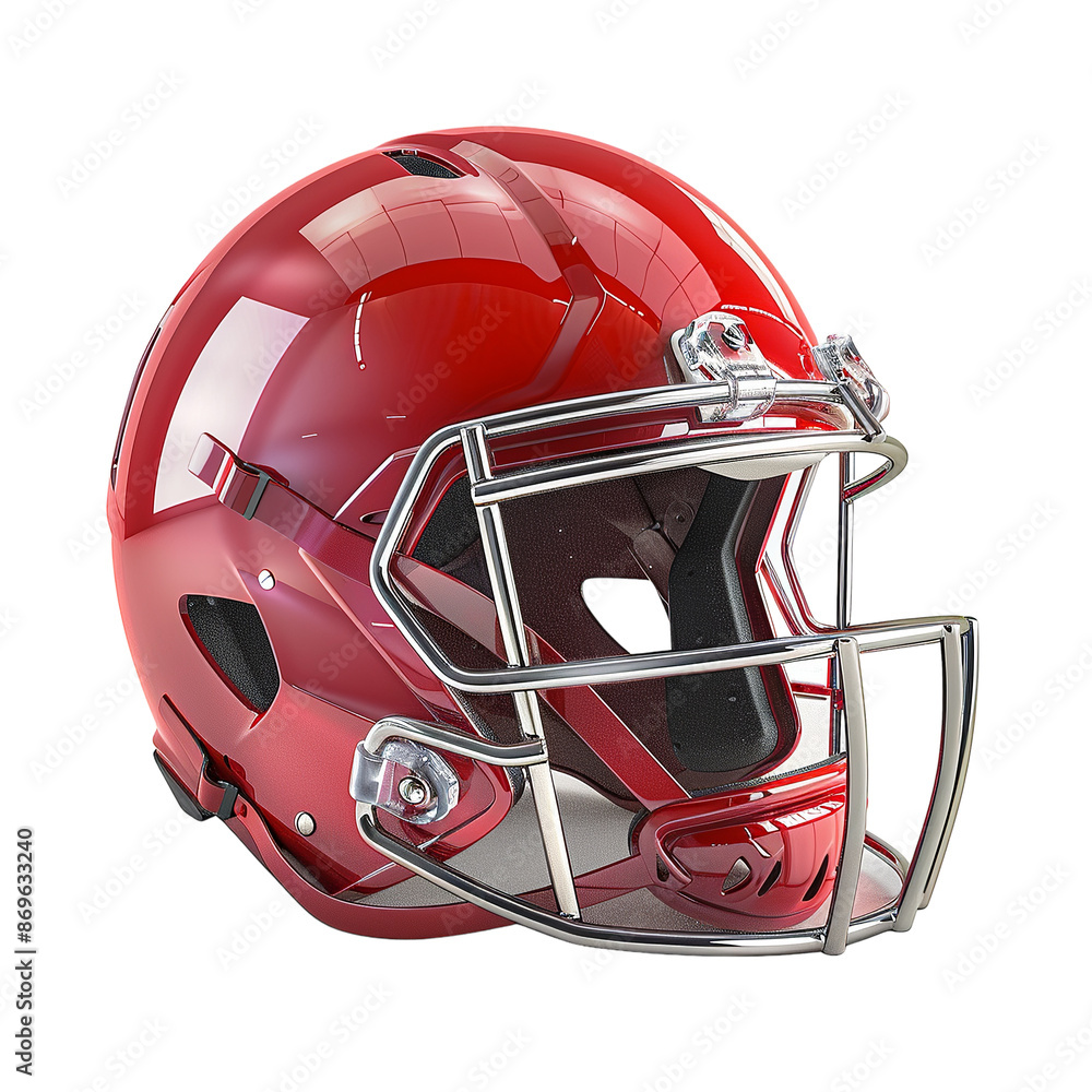 Fototapeta premium High-quality football helmet on transparent background.