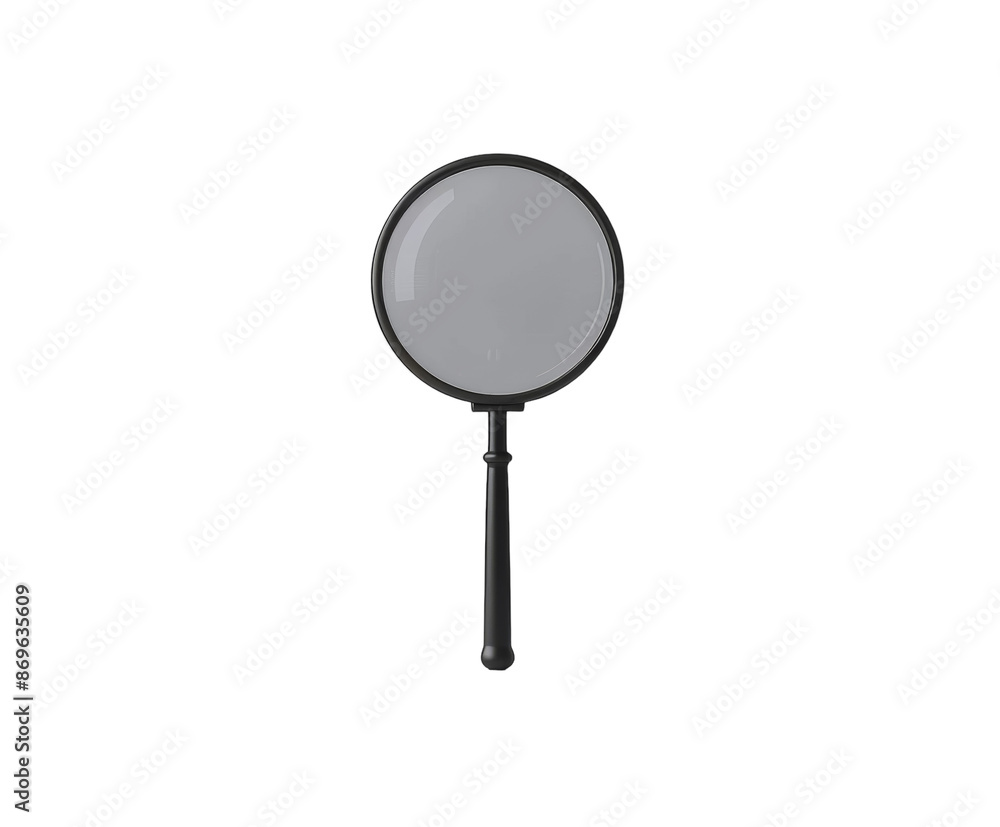 Black magnifying glass isolated on white background. Black magnifying glass isolated on white background.