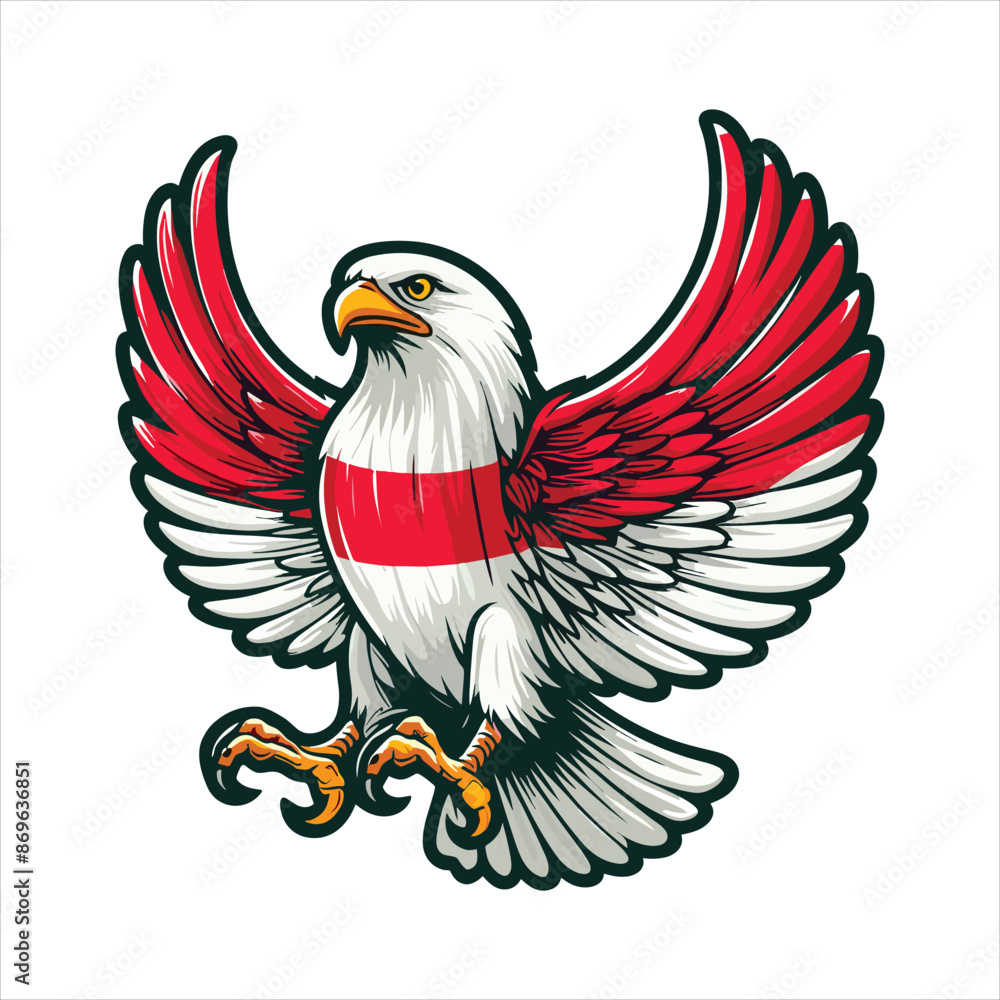 Obraz premium indonesia independence day doodle line drawing vector illustration