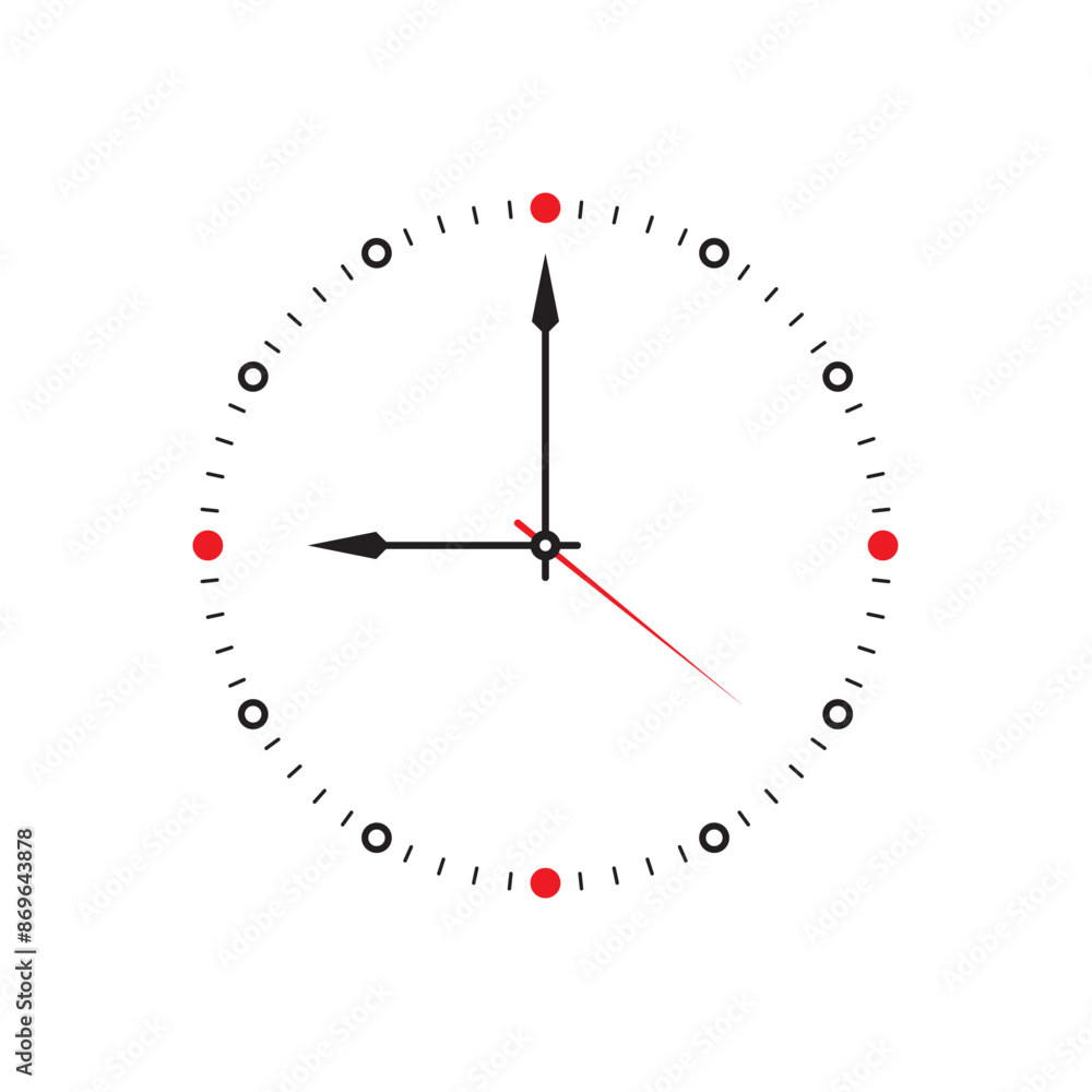 simple analog clock. analog wall clock. dotted analog clock symbol simple analog clock. analog wall clock. dotted analog clock symbol