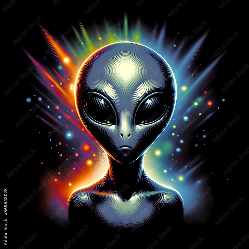 Cosmic Entity. Portrait of an Alien Cosmic Entity. Portrait of an Alien