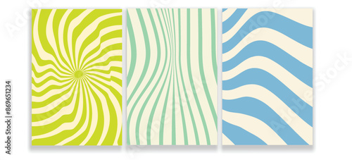 Groovy hippie 70s Waves swirl twirl pattern cover backgrounds