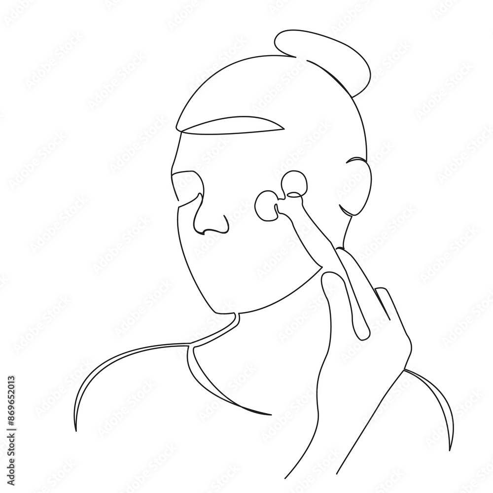One continuous single drawing line art flat doodle treatment, woman, skin, beautiful, roller, care, procedure, massage, wrinkle. Isolated image hand draw contour on a white background
One continuous single drawing line art flat doodle treatment, woman, skin, beautiful, roller, care, procedure, massage, wrinkle. Isolated image hand draw contour on a white background