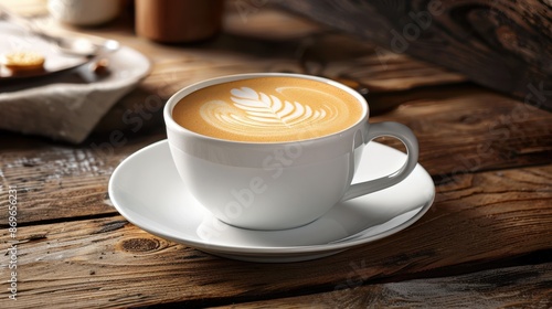 The creamy latte art photo