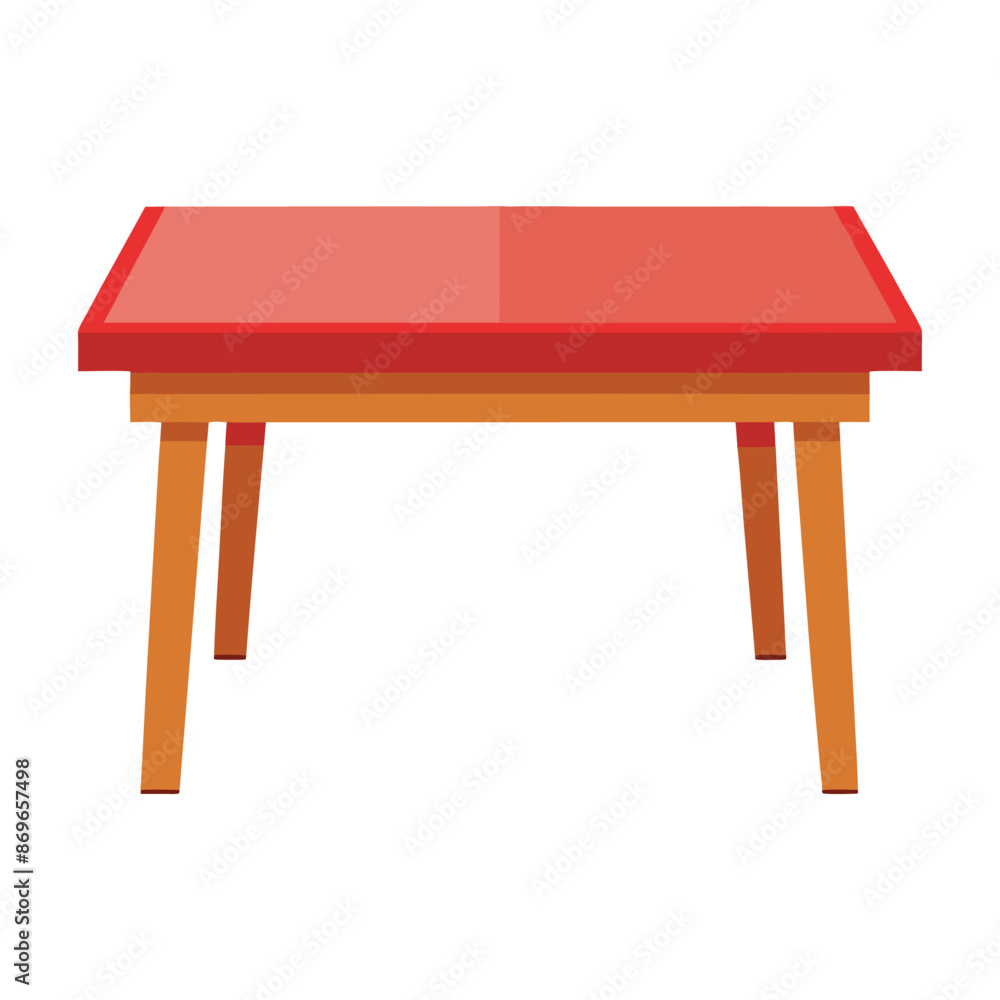 Illustration of Rectangular shaped table 