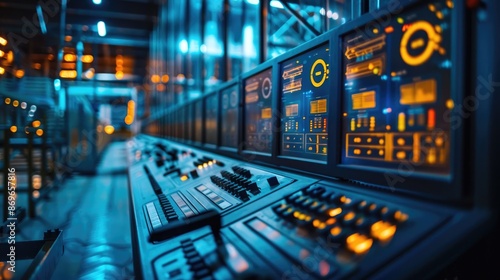 Wallpaper Mural High-tech control room where engineers monitor and optimize the production process in real-time. Torontodigital.ca