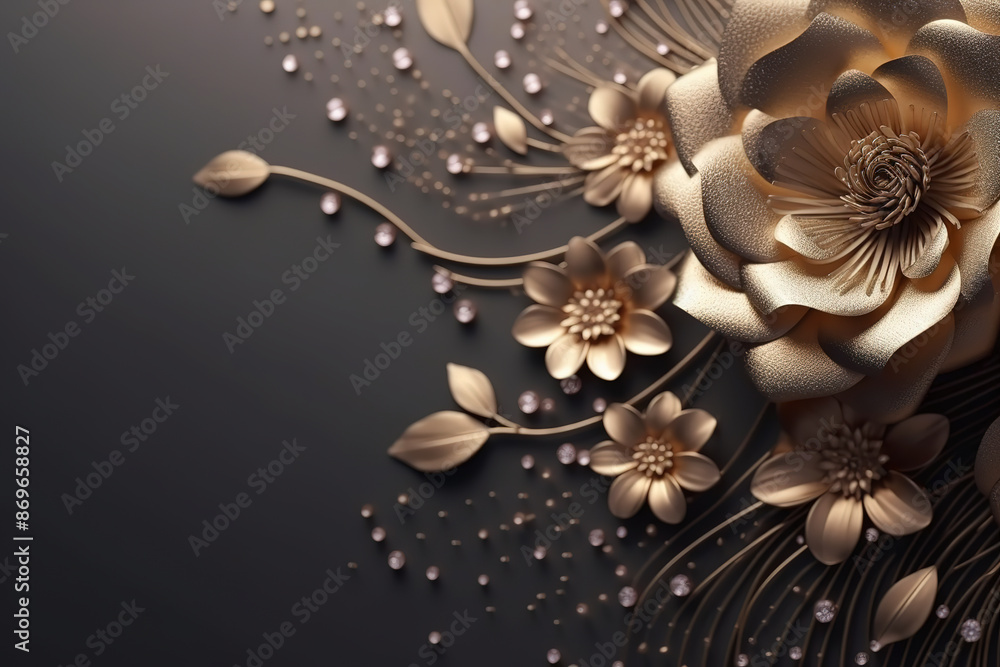 Beautiful abstract jewelry in the form of a variety of flowers. Beautiful abstract jewelry in the form of a variety of flowers.