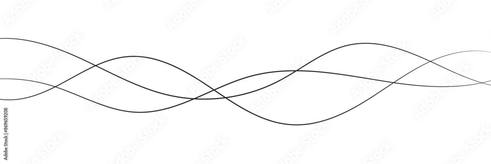Thin line wavy background. Abstract black lines wave curve motion on white background vector. EPS 10. Thin line wavy background. Abstract black lines wave curve motion on white background vector. EPS 10.