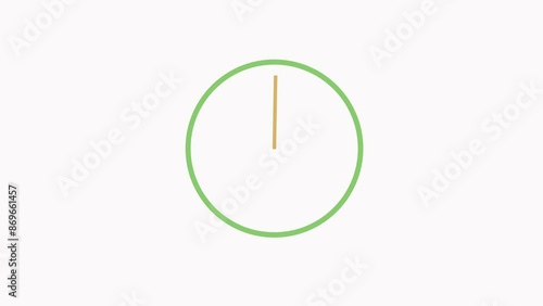 illustration of a green clock