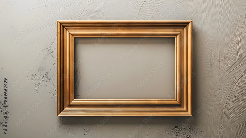 Wooden frame on a gray background. Wooden frame on a gray background.