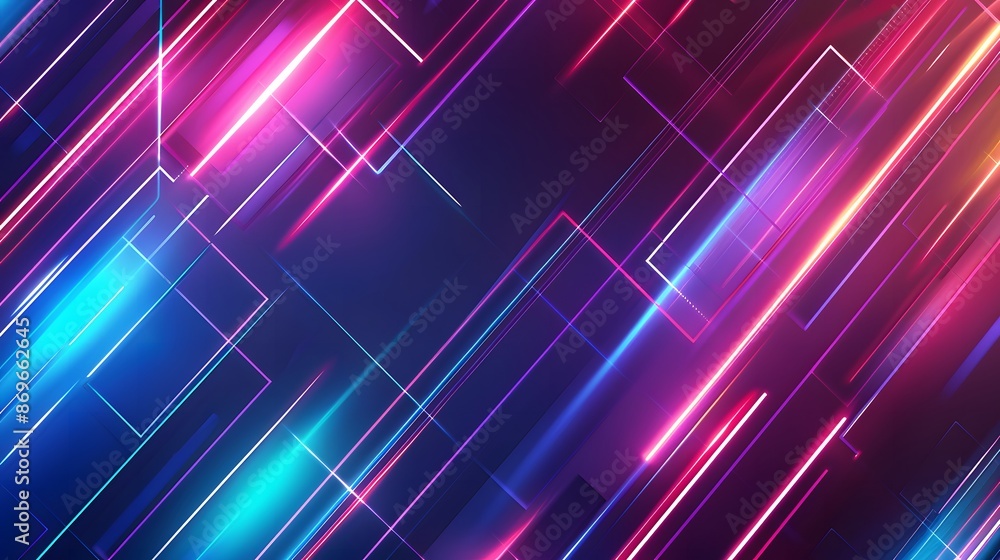Abstract background with glowing neon lines Abstract background with glowing neon lines