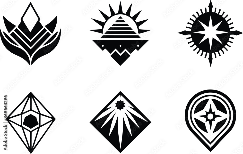 set off Modern minimal businness logo design on white background set off Modern minimal businness logo design on white background