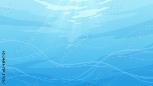 海中の背景イラスト_16:9