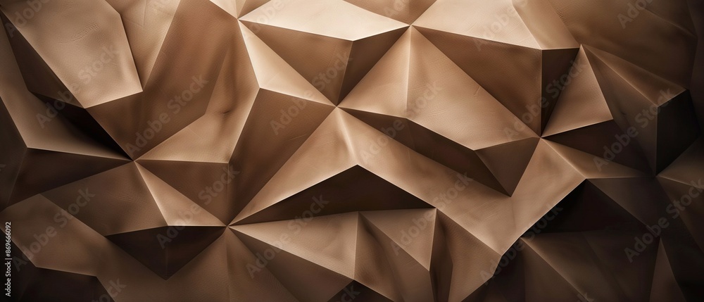 Geometric wooden panels arranged in a repeating pattern, The panels are ...