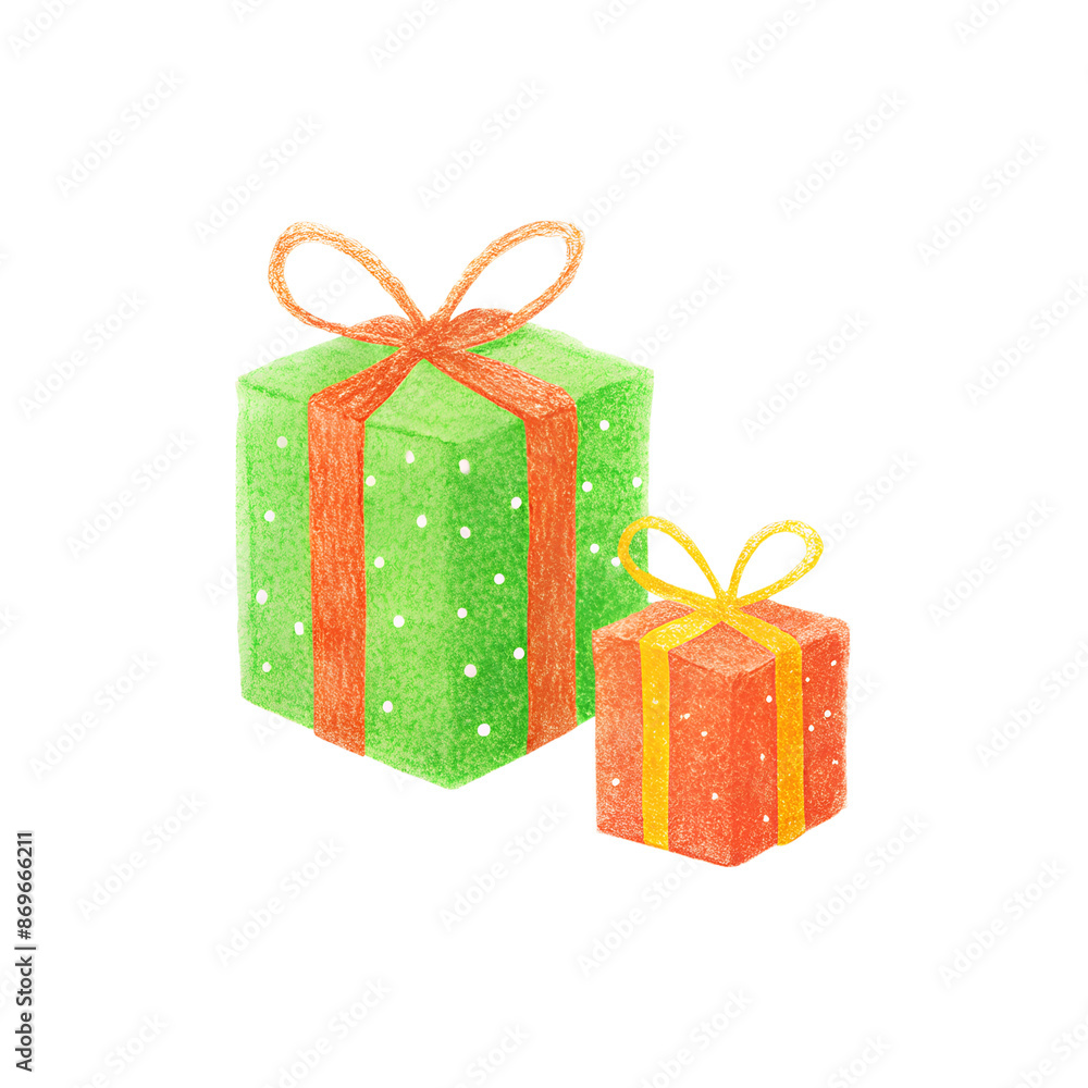 Fototapeta premium Colorful gift boxes wrapped with bows, perfect for festive and holiday celebrations, representing joy, surprise, and giving.