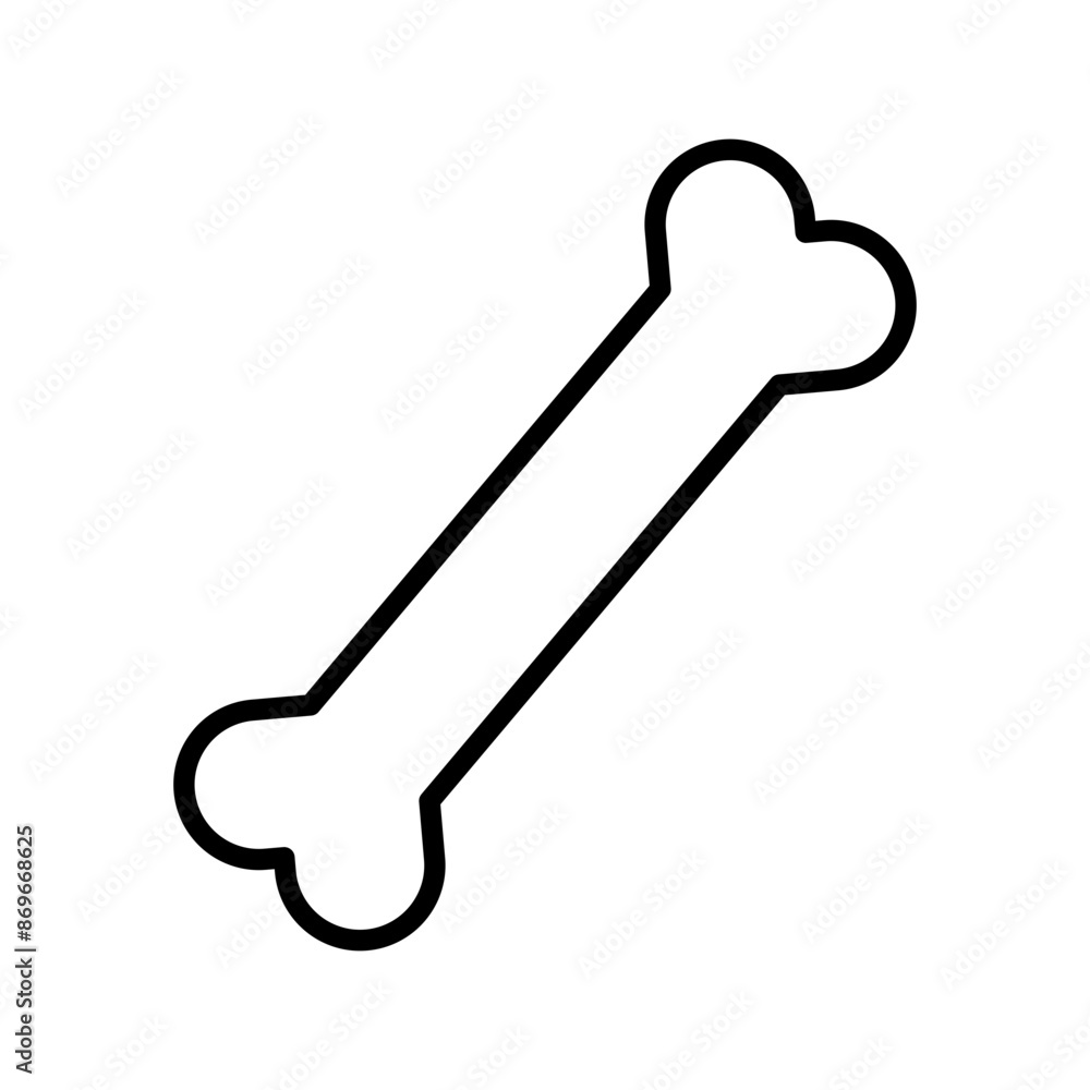 Dog bone icon linear logo mark in black and white Dog bone icon linear logo mark in black and white