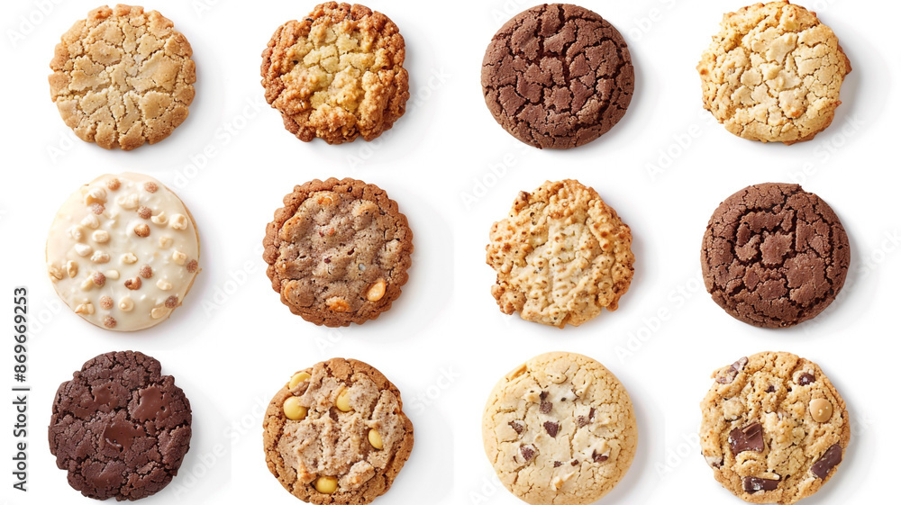 Oatmeal cookie or oat biscuit with raisins and nuts on white background. oatmeal cookie, oat biscuit, raisins, nuts, white background, oatmeal raisin cookie, homemade cookie, healthy snack, Oatmeal cookie or oat biscuit with raisins and nuts on white background. oatmeal cookie, oat biscuit, raisins, nuts, white background, oatmeal raisin cookie, homemade cookie, healthy snack,