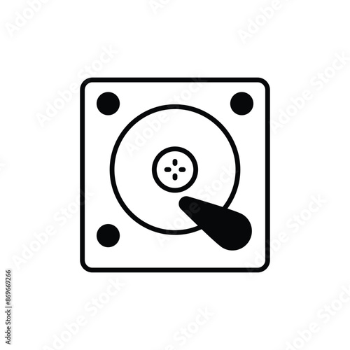 Harddrive  icon design with white background stock illustration