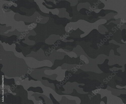 Black camouflage vector pattern military dark background modern street night print