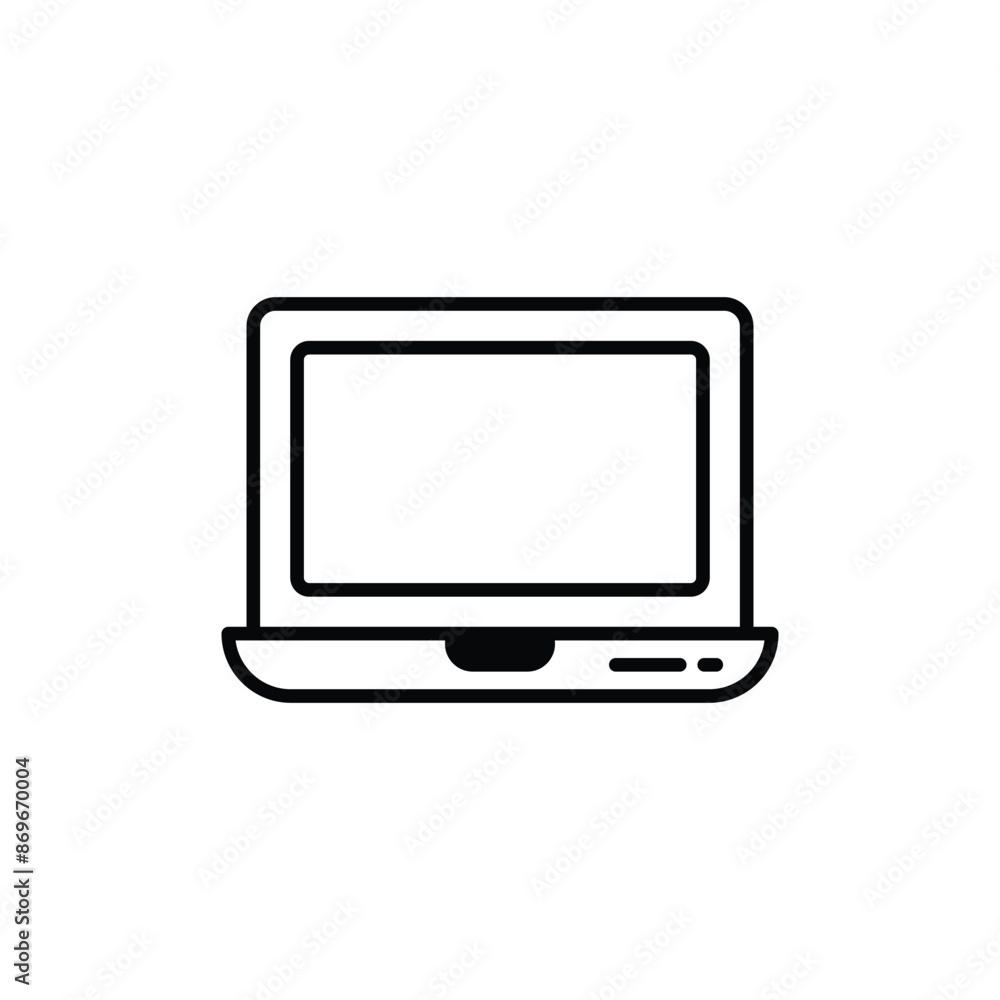 Laptop icon design with white background stock illustration Laptop icon design with white background stock illustration