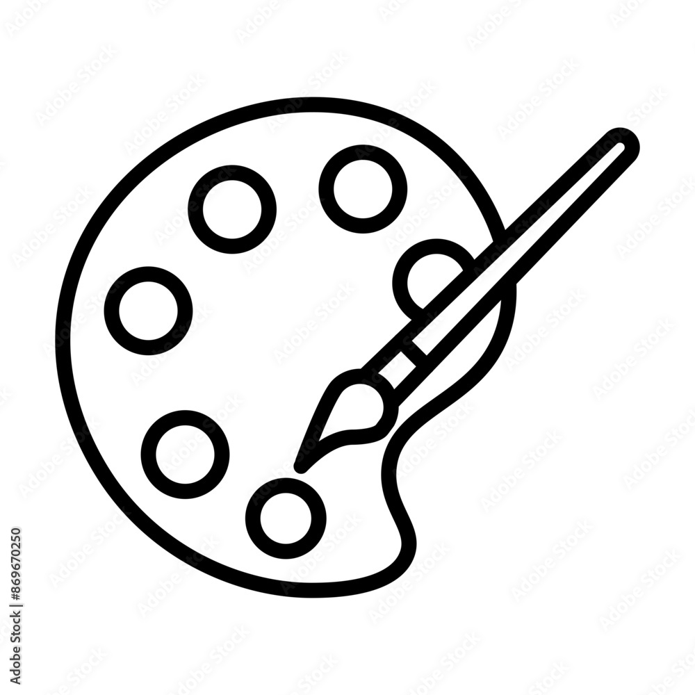 palette color icon linear logo mark in black and white palette color icon linear logo mark in black and white