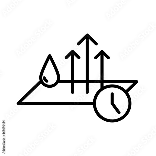 quick dry icon linear logo mark in black and white