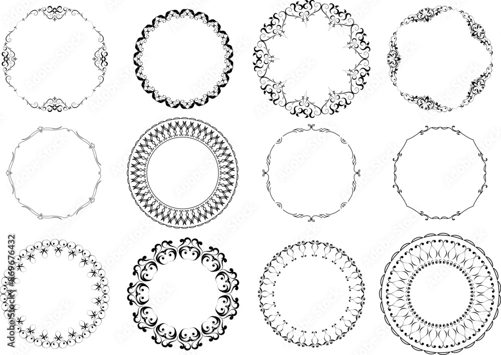vector frames black on a white background vector frames black on a white background