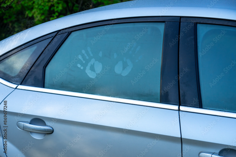 Making love in the car.Fogged-up car windows. Making love in the car.Fogged-up car windows.